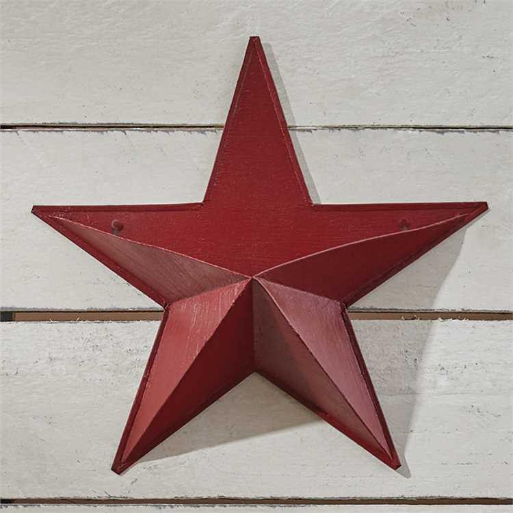 14" Star Wall Pocket - Red, Set of 2 - Park Designs - The Fox Decor