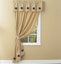 Thumbnail for Carngtn Lined Ticking Single Panel Curtain 56