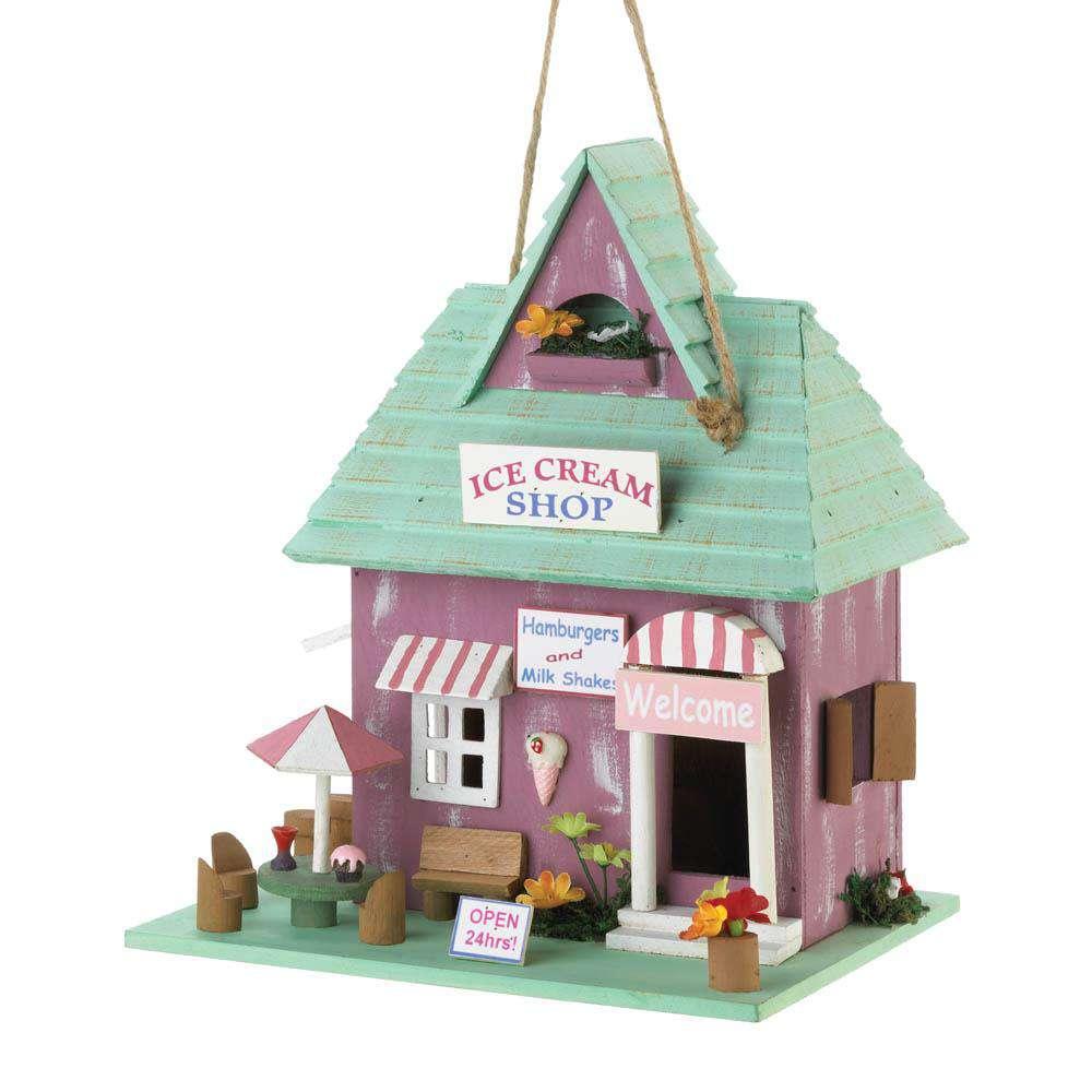 Ice Cream Shop Birdhouse - The Fox Decor