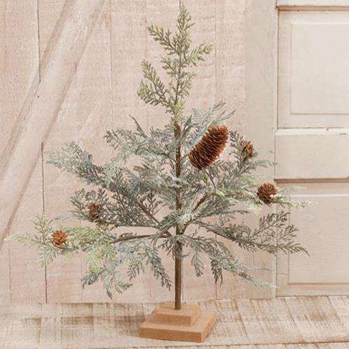 Icy Cedar & Pinecone Tree - 18" - The Fox Decor