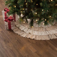 Thumbnail for Carol Christmas Tree Skirt 48 VHC Brands - The Fox Decor
