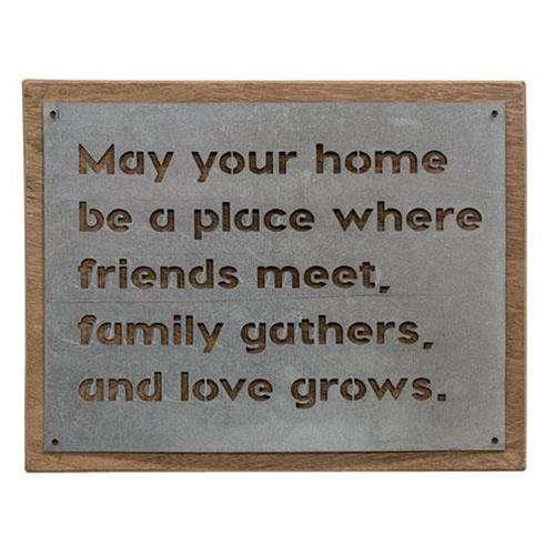 In Our Home Metal Sign, 2 Asst. Valentine Decor CWI+ 