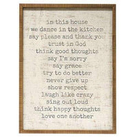 In this House Rustic Framed Sign - The Fox Decor