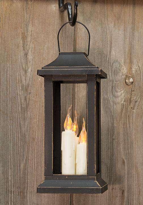 Ivory Three Taper Lantern, 10 inch Lanterns/Lids CWI+ 