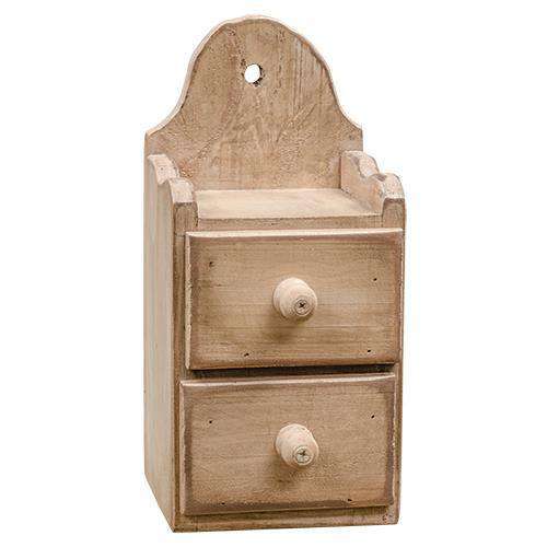 Ivory Two-Drawer Box Wood CWI+ 