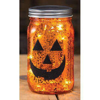 Thumbnail for Jack-O'-Lantern Lit Mason Jar Lighting CWI+ 