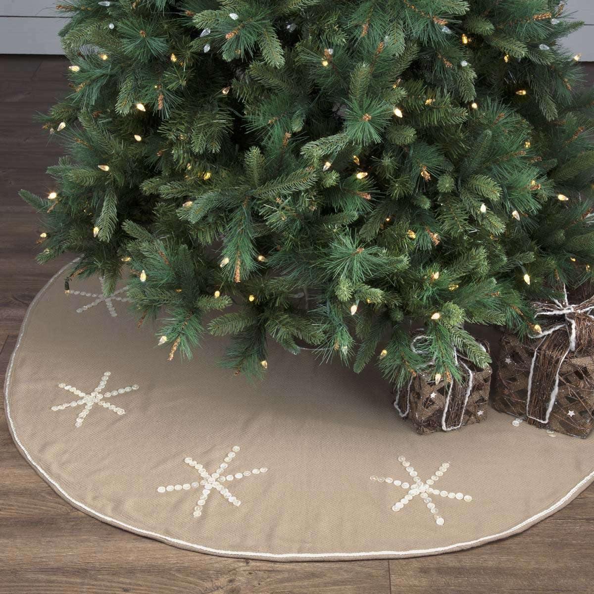 Pearlescent Christmas Tree Skirt 55 VHC Brands - The Fox Decor