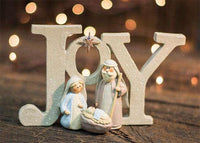 Joy Resin Glitter Nativity - The Fox Decor