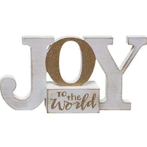 Joy to the World Shelf Sitter - The Fox Decor