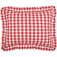 Thumbnail for Annie Buffalo Red Check Ruffled Standard Sham 21x27 VHC Brands - The Fox Decor