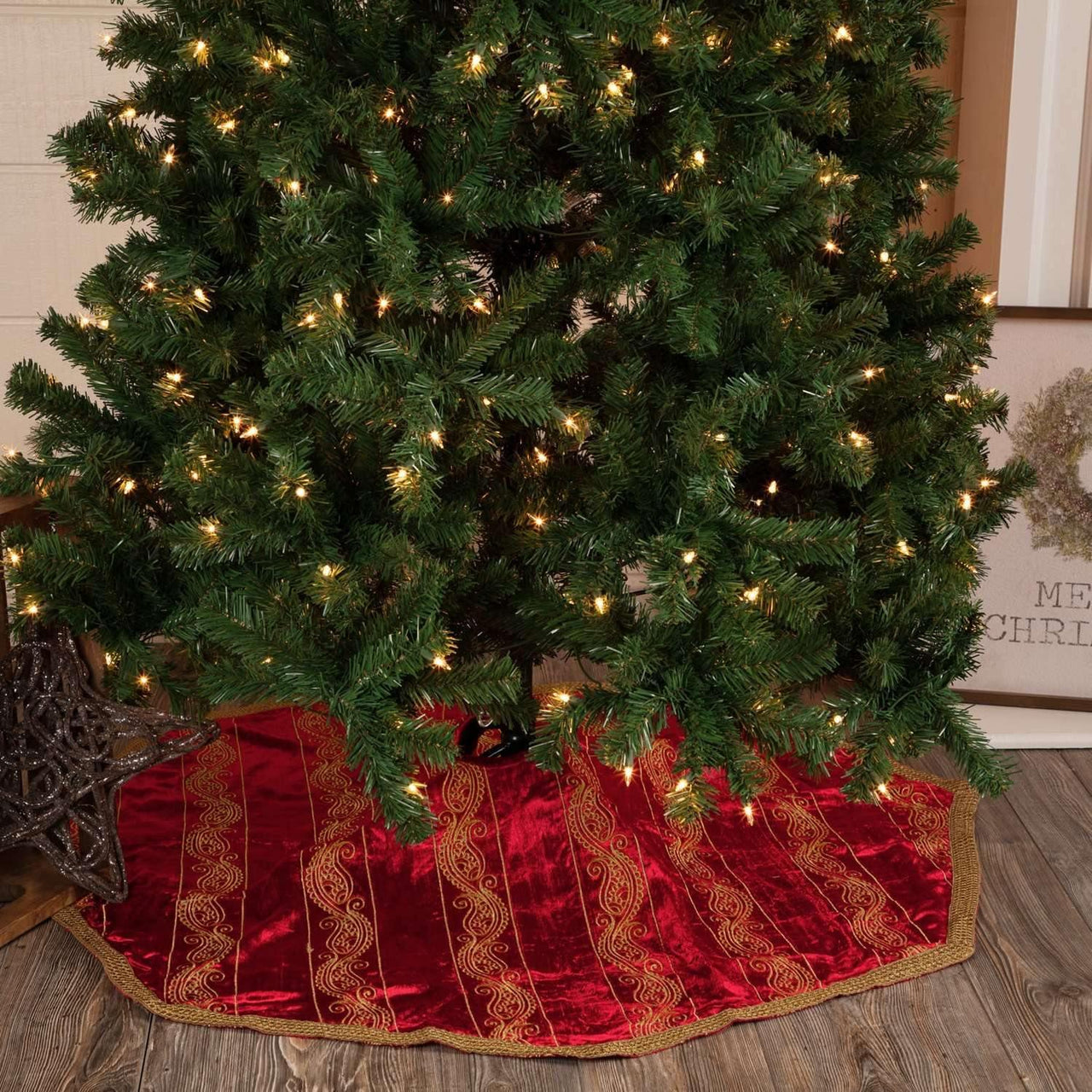Yule Christmas Tree Skirt 48 VHC Brands - The Fox Decor