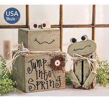 Jump Into Spring Froggy Stacker Spring Made USA CWI+ 