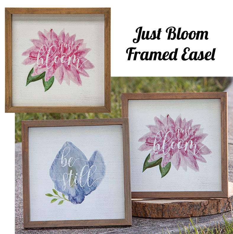 *Just Bloom Framed Easel, 2 Asst. Pictures & Signs CWI+ 