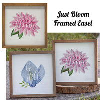 Thumbnail for *Just Bloom Framed Easel, 2 Asst. Pictures & Signs CWI+ 