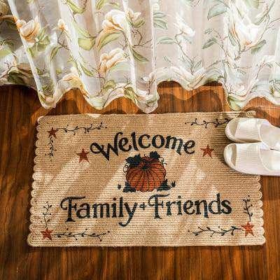 Jute Door Mat Anti-Skip Dirtproof Kitchen Balcony Braided Mat rug The Fox Decor 2 20x30" 