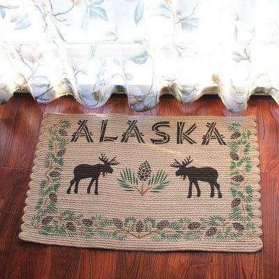 Jute Door Mat Anti-Skip Dirtproof Kitchen Balcony Braided Mat rug The Fox Decor 