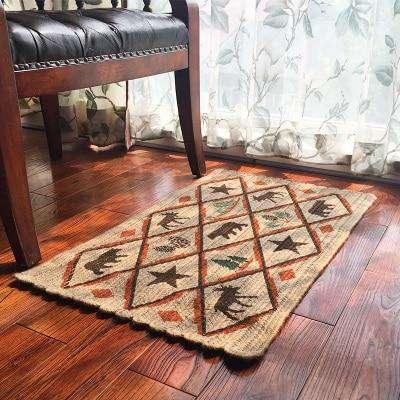 Jute Door Mat Anti-Skip Dirtproof Kitchen Balcony Braided Mat rug The Fox Decor 