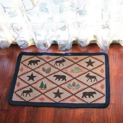 Jute Door Mat Anti-Skip Dirtproof Kitchen Balcony Braided Mat rug The Fox Decor 