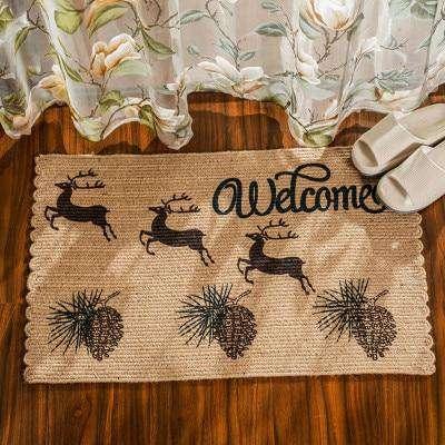 Jute Door Mat Anti-Skip Dirtproof Kitchen Balcony Braided Mat rug The Fox Decor 