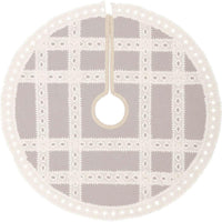 Margot Grey Mini Christmas Tree Skirt 21 VHC Brands - The Fox Decor