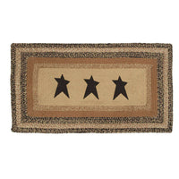 Thumbnail for Kettle Grove Jute Braided Rectangle Stencil Star VHC Brands Rugs VHC Brands 27