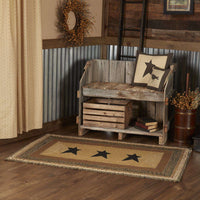 Thumbnail for Kettle Grove Jute Braided Rectangle Stencil Star VHC Brands Rugs VHC Brands 
