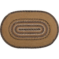 Thumbnail for Kettle Grove Jute Braided Rug Stencil Stars Border Oval 20x30 VHC Brands Rugs VHC Brands 