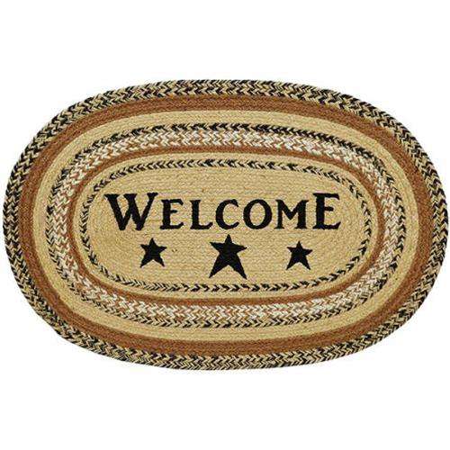 Kettle Grove Jute Oval Braided Rug VHC Brands rugs CWI Gifts 20x30 inch welcome 