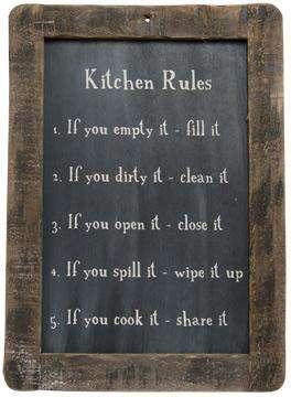Kitchen Rules Blackboard - The Fox Decor