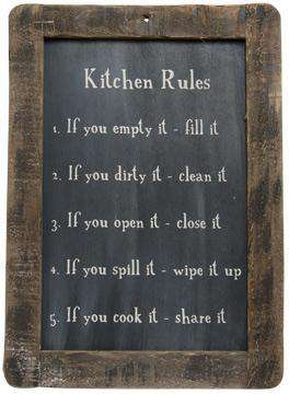Kitchen Rules Blackboard Pictures & Signs CWI+ 