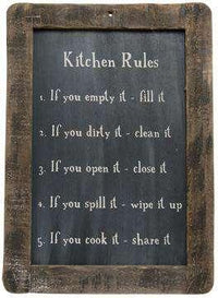 Thumbnail for Kitchen Rules Blackboard - The Fox Decor