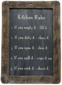 Thumbnail for Kitchen Rules Blackboard Pictures & Signs CWI+ 