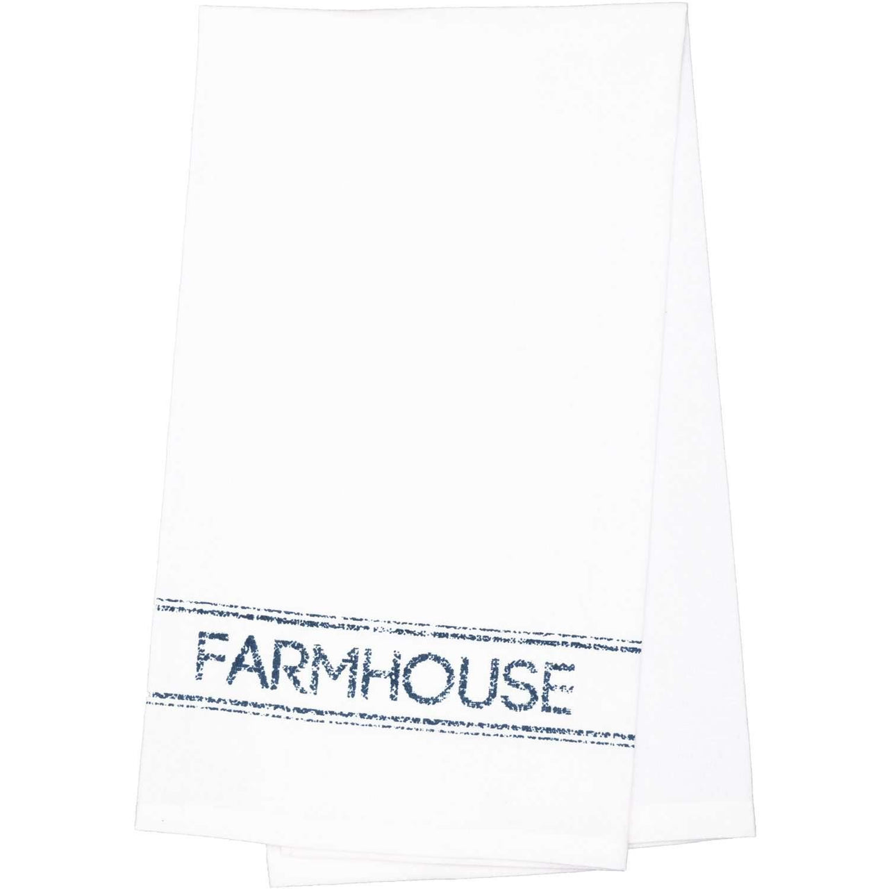 Sawyer Mill Blue Farmhouse Muslin Bleached White Tea Towel 19x28 VHC Brands - The Fox Decor