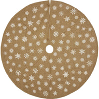 Thumbnail for Snowflake Burlap Natural Christmas Tree Skirt 60 VHC Brands - The Fox Decor