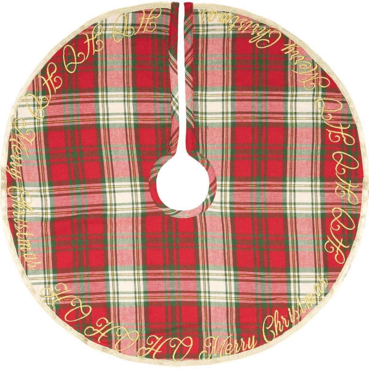 HO HO Holiday Mini Christmas Tree Skirt 21 VHC Brands - The Fox Decor
