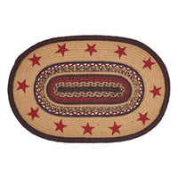 Thumbnail for Landon Jute Braided Rug Oval Stencil Stars VHC Brands Rugs VHC Brands 20