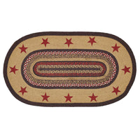 Thumbnail for Landon Jute Braided Rug Oval Stencil Stars VHC Brands Rugs VHC Brands 5'x8' 