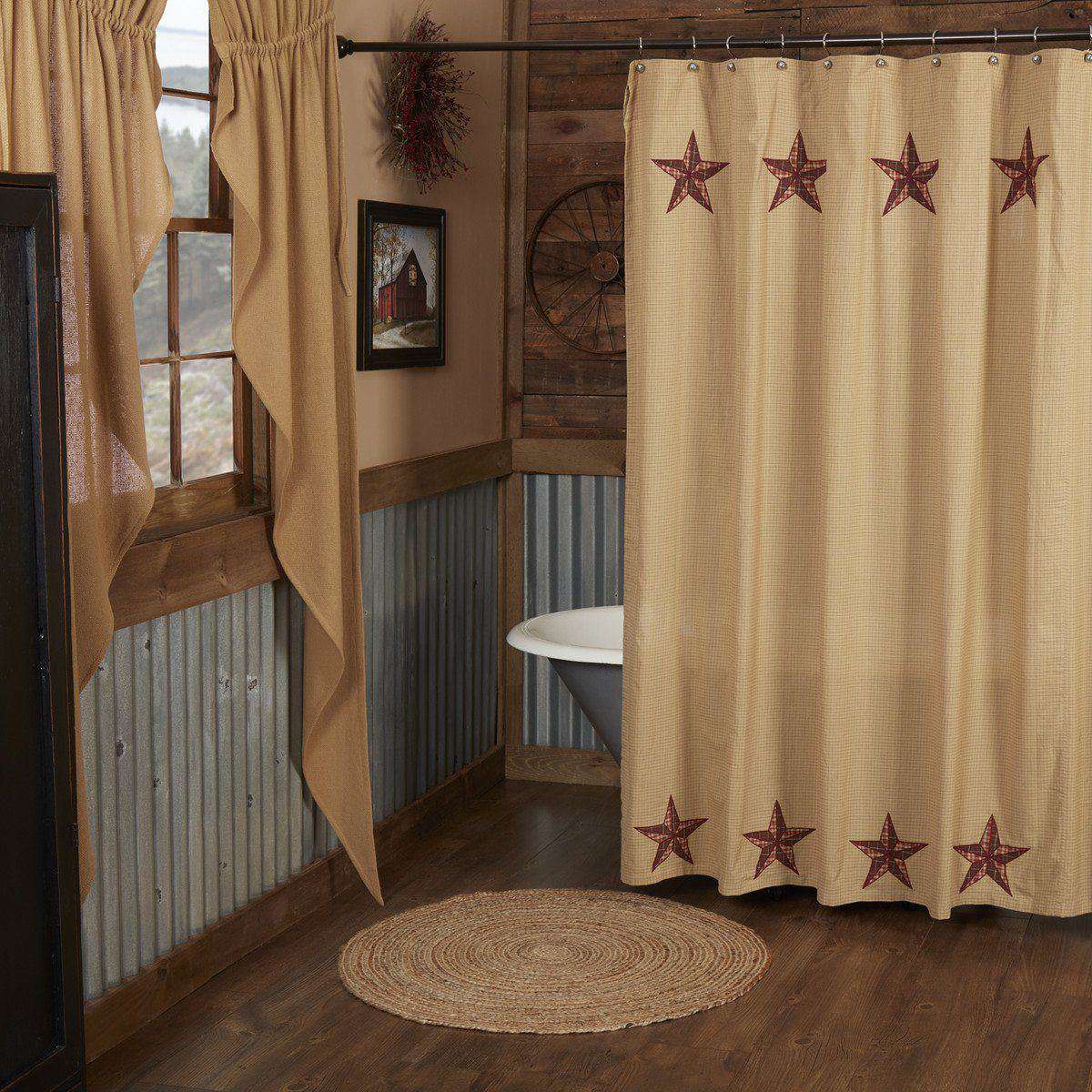 Landon Shower Curtain 72"x72" curtain VHC Brands 