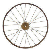 Thumbnail for Large Antiqued Bike Wheel Wire & Wood CWI+ 