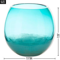 Thumbnail for Large Aqua Fish Bowl Vase - The Fox Decor