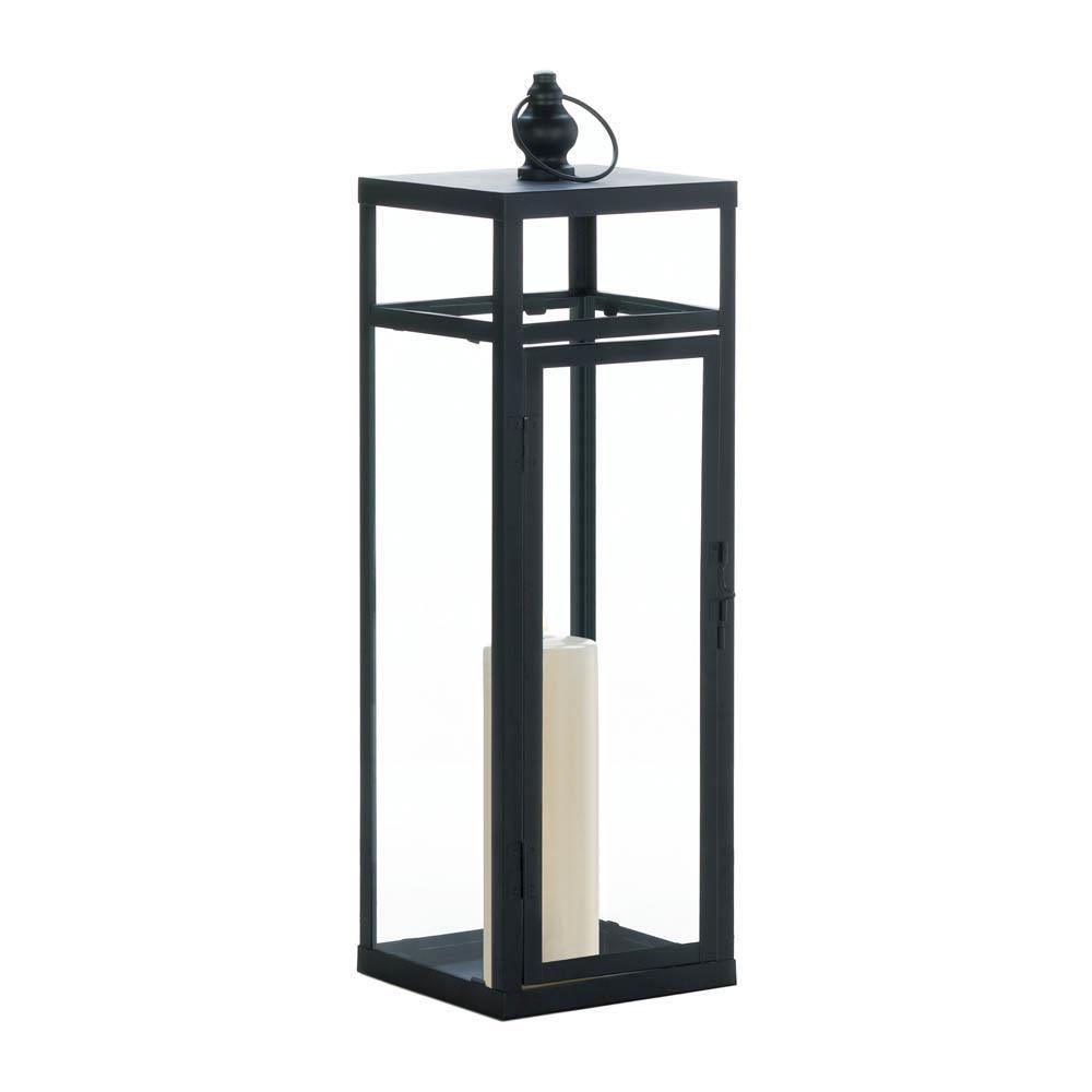 Large Black Dramatic Geometry Lantern - The Fox Decor