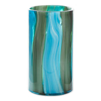 Thumbnail for Large Blue Cylinder Glass Vase