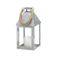 Large Galvanized Farm-Style Lantern - The Fox Decor