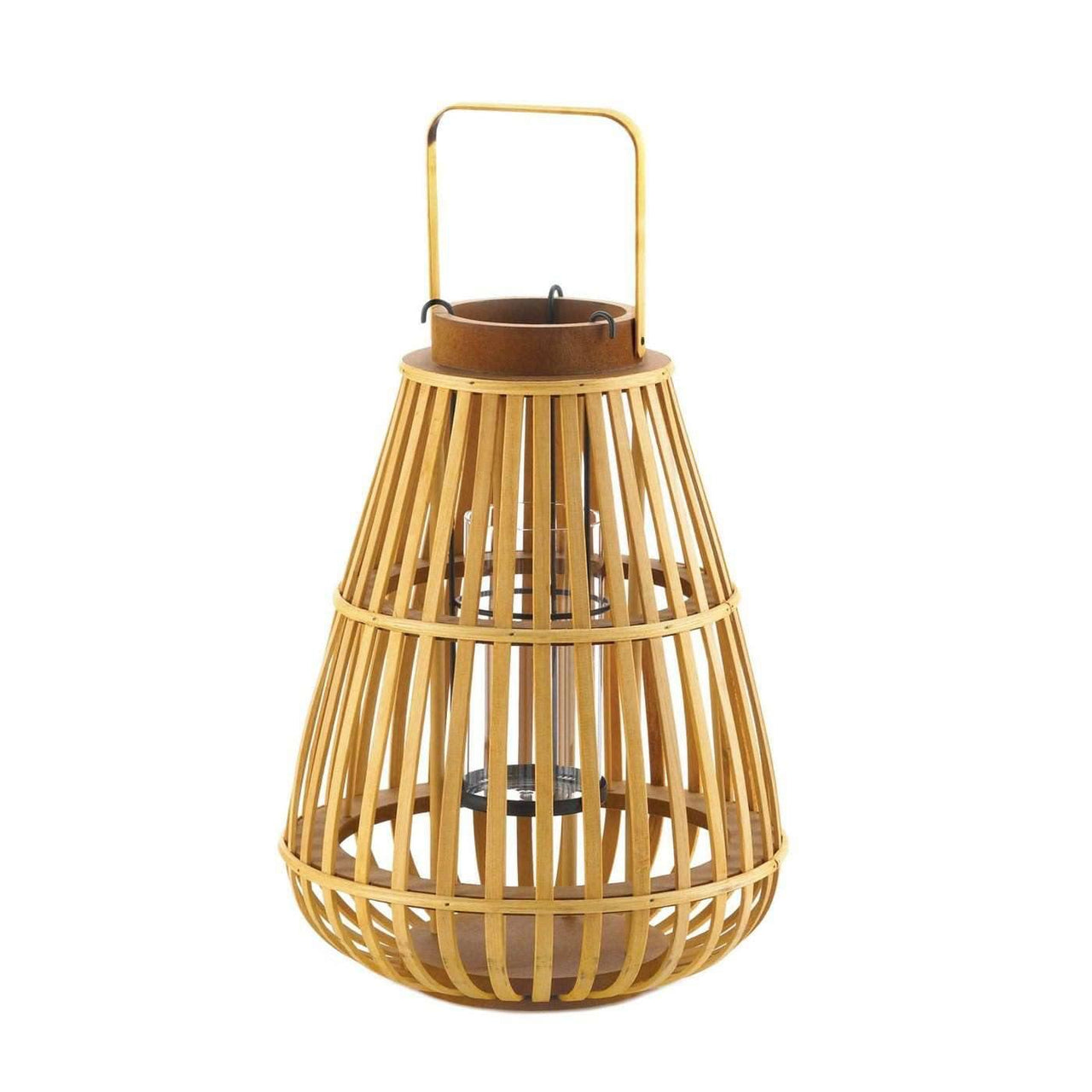 Large Slat Wood Lantern - The Fox Decor