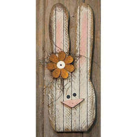 Thumbnail for Lath Bunny Head w/Metal Flower Wall Decor CWI+ 