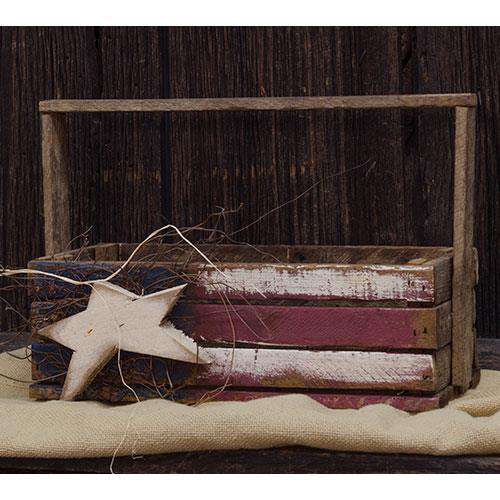 Lath Flag Tote, 16" - The Fox Decor