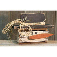 Lath Horizontal Crate Snowman - The Fox Decor