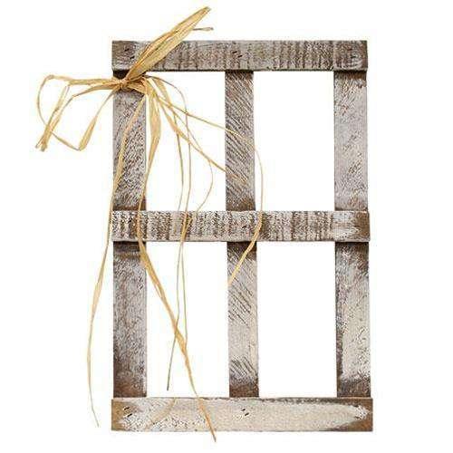 Lath Window With Raffia Wall Decor CWI+ 