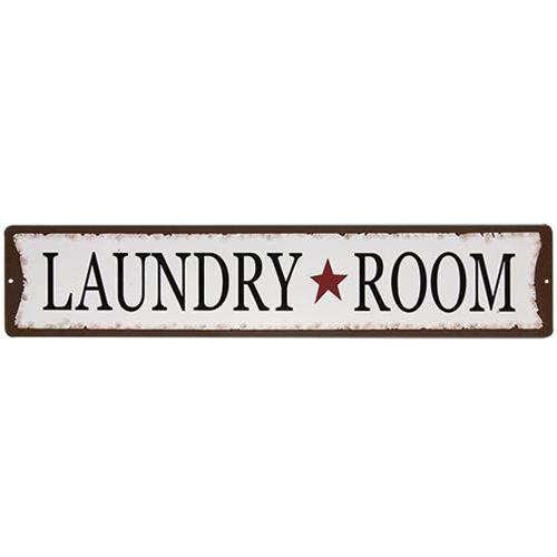 Laundry Room Metal Street Sign, 2 Asstd. Metal Signs CWI+ 