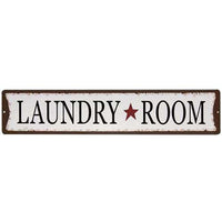 Laundry Room Metal Street Sign, 2 Asstd. - The Fox Decor